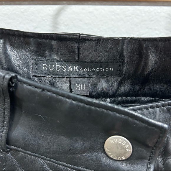 Black Leather Rudsak Pants size 30 Women’s straight leg - Picture 4 of 8